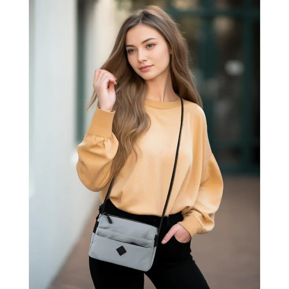 Small Nylon Crossbody Bag Women Shoulder Purse Waterproof Lightweight